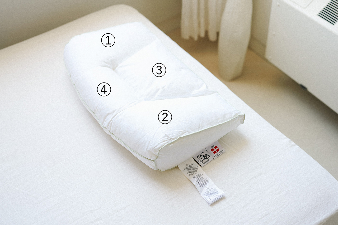 じつはこのピロー、４つのパーツからできていて、それぞれに役割があるのです。